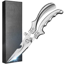 SiXingHardware-Kitchen Pro Shears-Heavy-Duty Stainless Steel Kitchen Scissors For Poultry, Meat, Herbs. Dishwasher Safe, Rust-Proof With Comfortable Grip. Ideal For Chefs And Home Cooking.