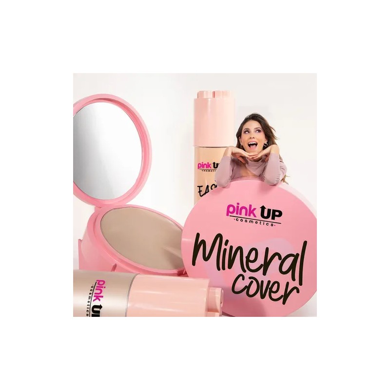 Pink Up, Polvo Mineral, Larga Duración, Cobertura Completa
