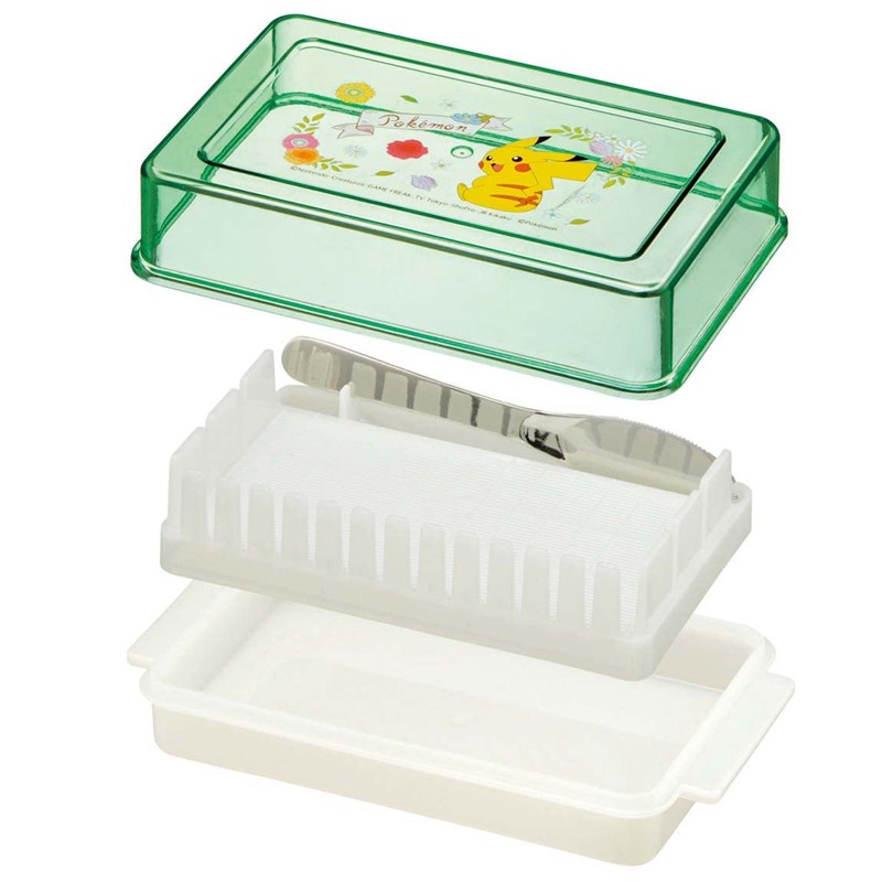 Skater Butter Case Butter Container Butter Cutter with Guide Pokemon