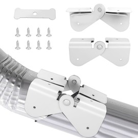 Gutter Downspout Hinge, 10Pcs Downspout Flip-Up Zip Hinge Easy DIY Installation on Any Size Rectangle or Square Downspout, Rain Gutters Accessories Downspout Extension Hinge Include Clasp