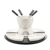 Fondue Set 11 Pieces with Pot Warmer and Forks Haushalt