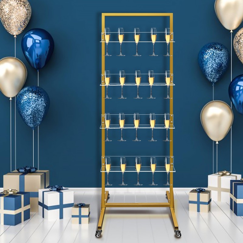 Royxen Champagne Wall Holder, Champagne Tower, Wine Glass Stemware Rack,