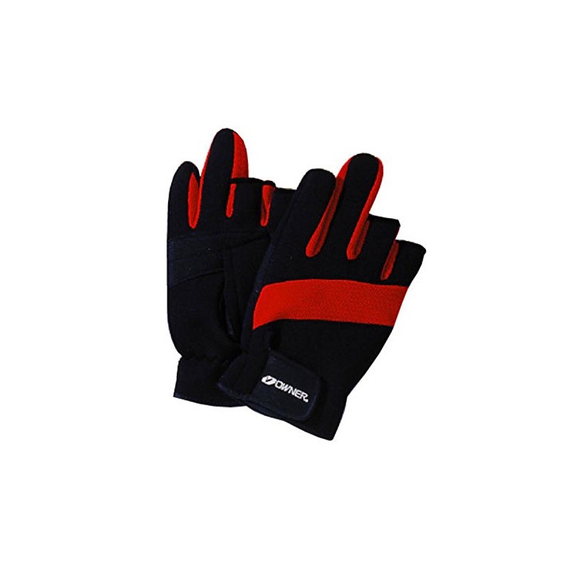 OWNER Fishing Gloves, Mesh, 3-Piece, Medium