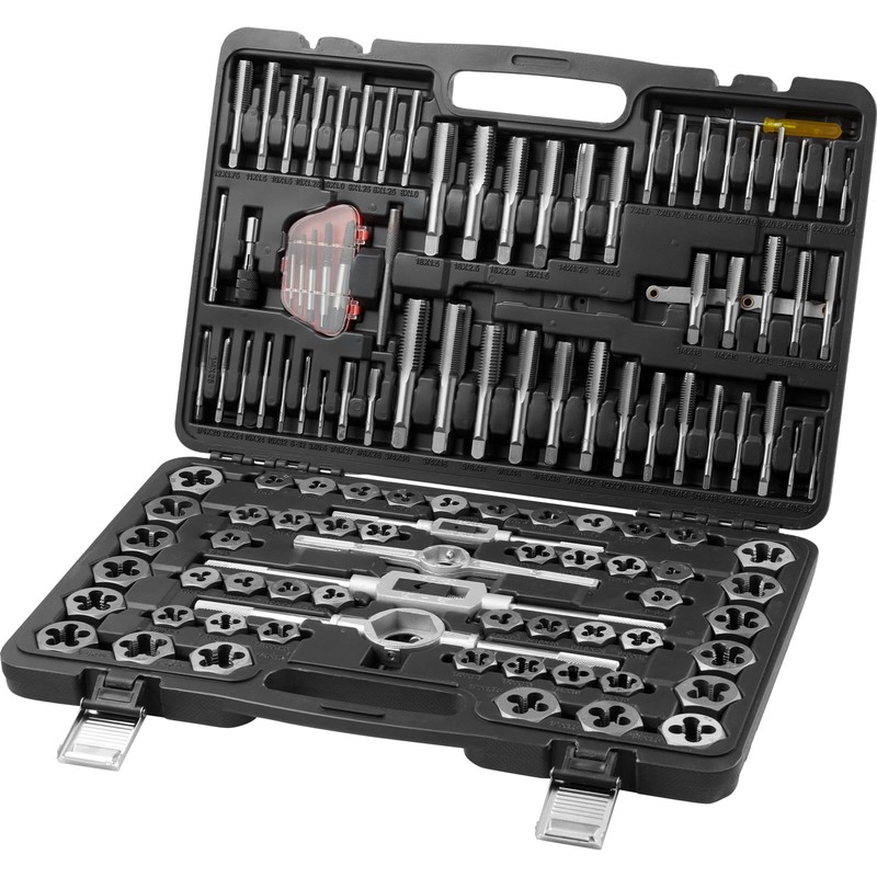 VEVOR Tap and Die Set, 116-Piece Include Metric and SAE