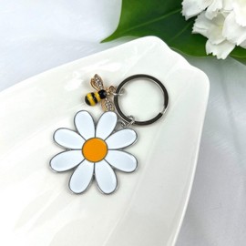 Charming Bee & Daisy Keyring / Bag Charm Keyring 3ea