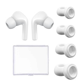 SUOFEIK 4 Pairs Ear Tips Replacement for AirPods Pro and Airpods Pro 2nd Generation - Noise Reduction Hole - Premium Silicone Ear Tips for Superior Comfort (L+M+S+XS), large