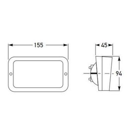 HELLA 1GA 996 082-001 Halogen-Worklight - Picador 6082 - 12/24V - mounting/Fitting - Surface Lighting