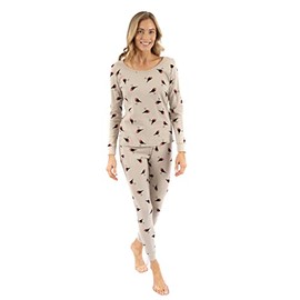 Leveret Women 2 Piece Pajama Bird Large