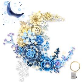 LITTCO Can Glow Moon Flower Building Sets, Botanical Collection Building Blocks Happy Plants Garden Set, Wall Art and Home Decor, for Adults and Teens Gift (934Pcs)