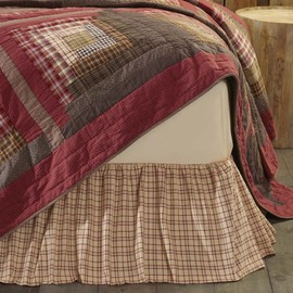 VHC Brands 2 Pieces Tacoma Twin Bed Skirt (2 Bed Skirts, 39x76x16)