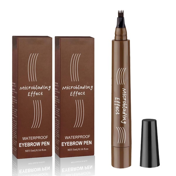 Generic Eyebrow Pen,4-Tip Magic Eyebrow Pencil, Upgraded 5ML Capacity,3D Waterproof