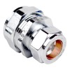 Bag of 5-22mm x 15mm Chrome Reducing Couplings (Known as Chrome Pipe Fittings/reducing Coupling/Chrome Pipe/Pipe connectors/Chrome Compression Fittings)