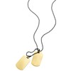 COOLSTEELANDBEYOND Classic Two Piece Men's Dog Tag Pendant and 69