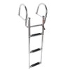 Amarine Made Stainless Steel in-Board 3 Steps Telescoping Ladder Folding