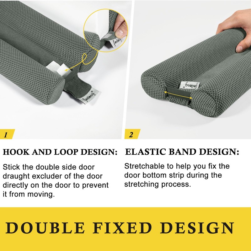 fowong Door Draft Stopper 30" Adjustable Under Door Draft Stopper,