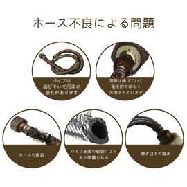 Flexible Water Pipe, Water Pipe, Flexible Hose Attachment, 7.9 - 78.7 inches (20 - 200 cm), Set of 2, For Connection, Bellows Hose, Water Pipe, Extension Plumbing, DN15 G1/2 Nut, Nominal 13, Can be Used for Faucets, Water Heaters, Toilets, Water Heaters,