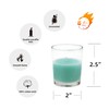 Zest Candle 12-Piece Votive Candles, Aqua Round Glass