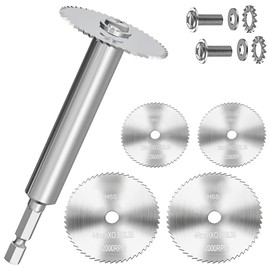 PVC Pipe Inside Cutter 4Pcs Saw Blades (32mm*2,44mm*2) with 1/4" Hex Shank Shaft Plumbing Inside Cutter Internal Plastic ABS Pipe Cutter Replacement Blades Fit 1-1/4" & 1-3/4" Or Larger Diameter