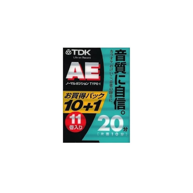 TDK Audio Cassette Tape AE 20 Minute 11 Pack [AE-20X11G]