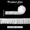 11 Yards White Double-Layer Pleated Lace Ruffle Trim for Sewing