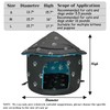Fhiny Stray Cats Shelter, Waterproof Outdoor Cat Dog House Foldable