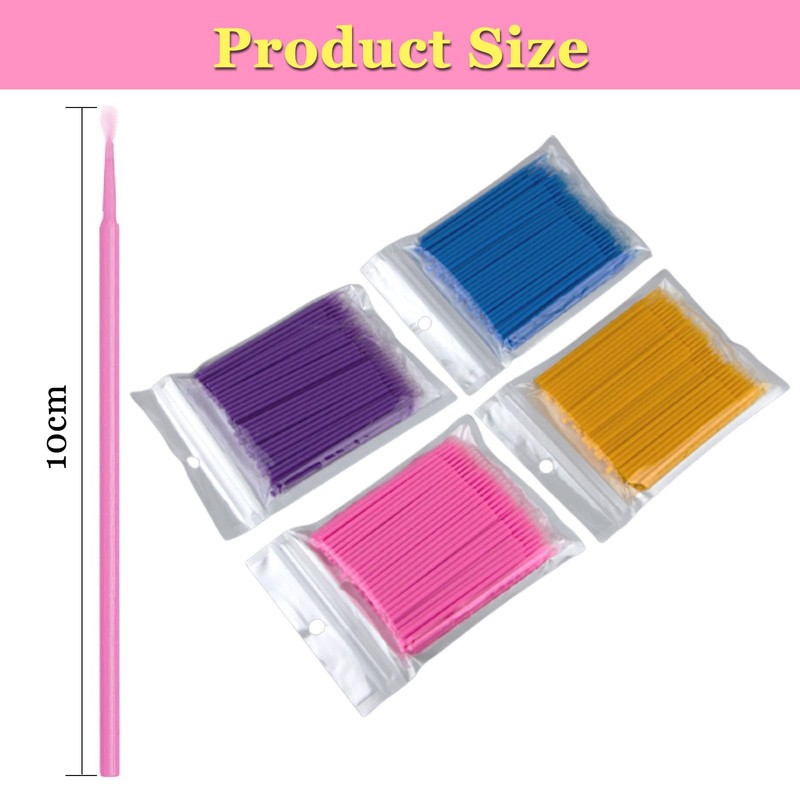 400Pcs Micro Applicators Brushes, Disposable Applicator Eyelash Brushes, Disposable Makeup
