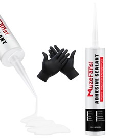 MuzeFansi RV Roof Sealant Self Leveling,1 Pack RV Roof Lap Sealant White, Waterproof Flexible EPDM RV Sealant and Caulking for Motorhomes, Trailers, Campers,Maintenance, Repair