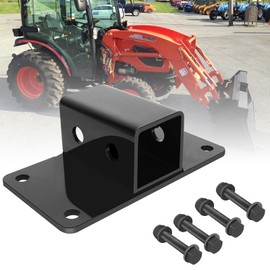WEISIGAO Bolt on Tractor Bucket 2 inch Receiver, 2" Towing Hitch Receiver, 5/8” Hitch Pin Hole Class 3 Trailer Hitch, 12000lbs, Work Well for Tractor Bucket, RV, UTV, Truck