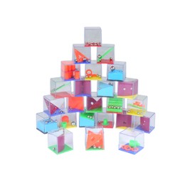 Henbrandt 24x Mini Puzzle Ball Challenge Cubes Brain Teasers for Kids Labyrinth Fidget Toys Party Bag Favours Loot Bag Fillers Lucky Dip Favours Stocking Fillers Classroom Rewards for Boys and Girls