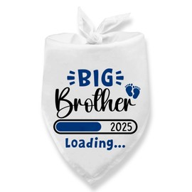 Big Brother 2025 Loading Dog Bandana Pregnancy Announcement Big Brother Bandana for Dog Pregnancy Announcement Gender Reveal Baby Announcement Dogs Scarf for Small and Medium Cats Dogs