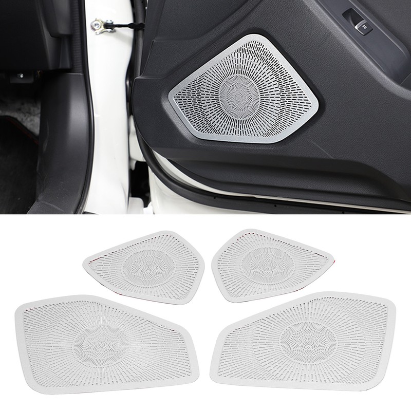 Car Door Speaker Cover Stainless Steel Speaker Grille Trim Replacement