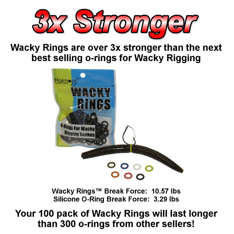 Wacky Rings - (GREEN PUMPKIN) O-Rings for Wacky Rigging Senko