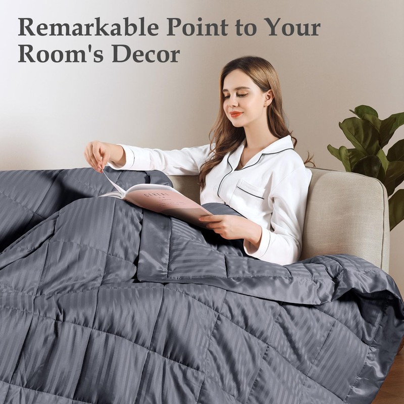 downluxe Weighted Blanket King Size, 18 lb Weighted Blanket with