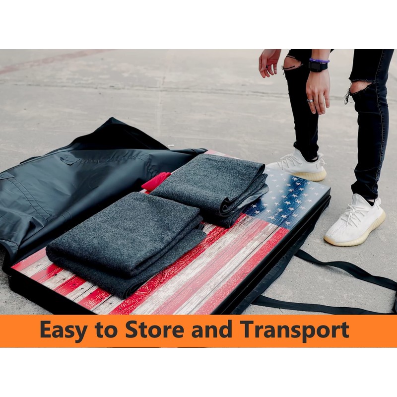 2 Cornhole Mats Prevent Cornhole Board from Slipping, Pitch Pad