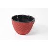 Red Polka Dot Hobnail Japanese Cast Iron Tea Cup Teacup