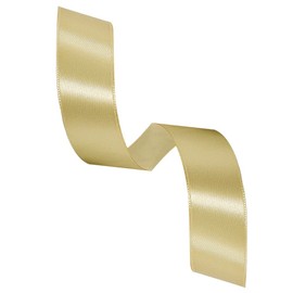 Solid Color Gold Satin Ribbon, 1 Inches x 25 Yards Fabric Satin Ribbon for Gift Wrapping, Crafts, Hair Bows Making, Wreath, Wedding Party Decoration and Other Sewing Projects