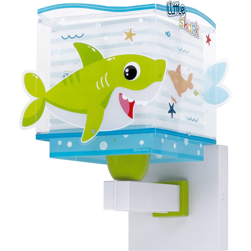 Dalber Children's Wall Lamp, Children's Lampshark, Little Shark Animals, Children's