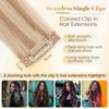Rich Choices Clip-In Real Hair Extensions Blonde 6 Individual Strands
