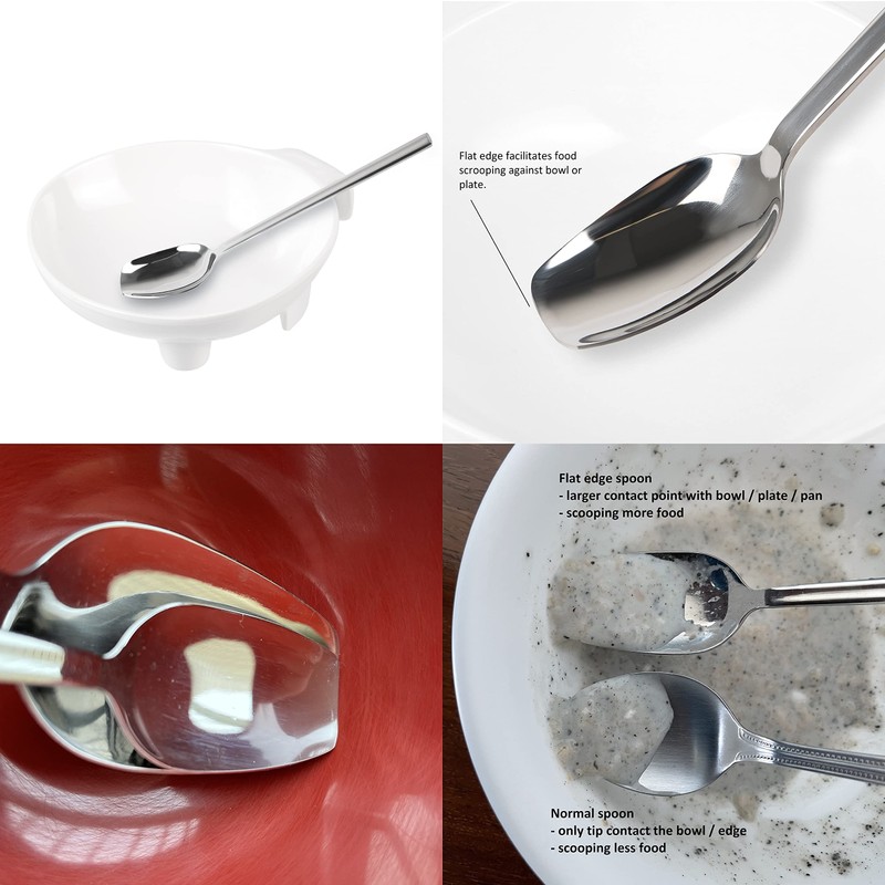 Silverware Adaptive Spoons for Parkinson's - Utensils for Elderly, Disabled,