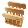 LENITH Wooden Dual Cutting Board Rack Chopping Board Organizer Stand
