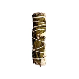 BADLA Sahumerio Natural en Manojo de 10 a 12cm| Calidad Premium Empacado al Alto Vacio| Hecho por Artesanos Mexicanos| Incienso para Sahumear Cualquier Espacio| (Salvia Blanca & Menta)