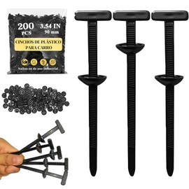 MBVBN 200 Pcs Cinchos de Plastico,Cinchos de Nylon Autoblocantes para Carro,Brida de nylon de alta resistencia tipo embudo,Resistente al Agua y UV,ide
