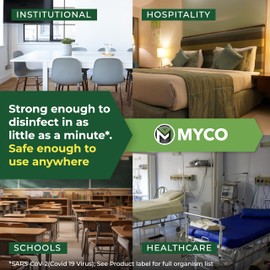 Myco Botanical Disinfectant Cleaner – Natural Plant-Based Ready-to-Use EPA-Registered Disinfectant Spray for Mold, Mildew, Germs, Bacteria & Viruses – Safe for Home & Commercial Use, 4 Gallon