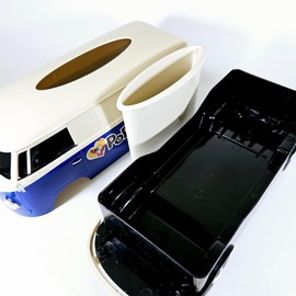 Tissue Case + (Plus) T1 Bath Popeye Design with Cup Holder T1 bus tissue case POPEYE (Two Tone Navy)