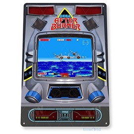 Tinworld TIN Sign C240 After Burner Retro Arcade Game Room Console Cabinet Marquee Sign