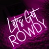 Runalosa Let's Get Rowdy Neon Sign Dimmable Letters Neon Light
