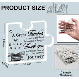 Teachers Gift for Women Men, Acrylic Plaque Teacher Gifts, Retirement Gifts for Teacher Birthday Thanksgiving Gifts Appreciation Gifts Presents Christmas Gifts