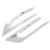 2PCS Front Fog Light Trim Silver Decoration Anti Fading Exterior