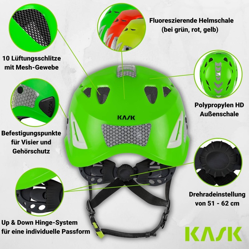 KASK Superplasma PL HiViz 2.0 Safety Helmet, Mountaineering Helmet, Industrial