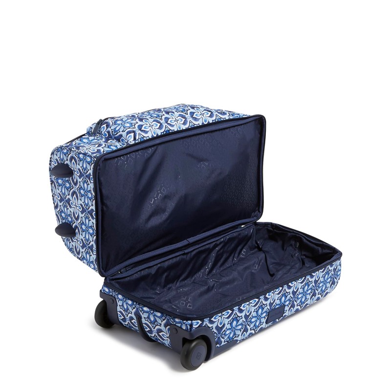 Vera Bradley Recycled Ripstop Foldable Rolling Duffle Bag, Raindrop Medallion